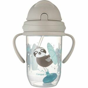 Canpol babies Exotic Animals Cup With Straw bögre szívószállal Gray 270 ml kép