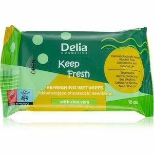 Delia Cosmetics Keep Fresh Aloes frissítő nedves törlőkendők kép