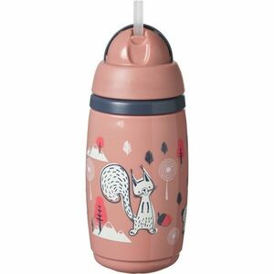 Tommee Tippee Superstar Insulated Straw bögre szívószállal gyermekeknek 12m+ Pink 266 ml kép