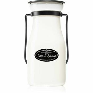 Milkhouse Candle Co. Creamery Linen & Ashwood illatgyertya Milkbottle 227 g kép