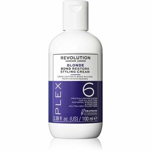 Revolution Haircare Plex Blonde No.6 Bond Restore Styling Cream öblítést nem igénylő regeneráló ápolás a károsult hajra 100 ml kép