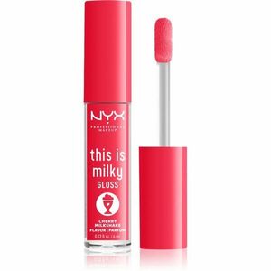 NYX Professional Makeup This is Milky Gloss Milkshakes hidratáló ajakfény illatosított árnyalat 13 Cherry Milkshake 4 ml kép