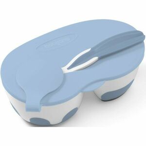 BabyOno Be Active Two-chamber Bowl with Spoon etetőszett újszülötteknek Blue kép
