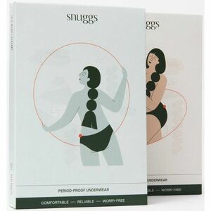 Snuggs Period Underwear Classic: Medium Flow Black menstruációs női alsó közepesen erős vérzéshez méret L 1 db kép