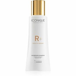ICONIQUE Professional R+ Keratin repair Nourishing shampoo megújító sampon keratinnal száraz és sérült hajra 100 ml kép