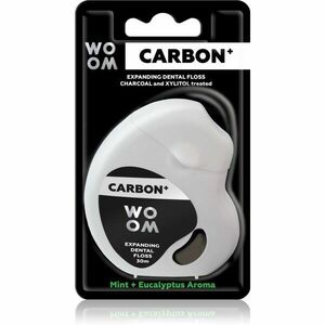 WOOM Carbon+ Dental Floss viaszos fogselyem fekete 30 m kép