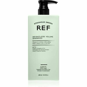 REF Weightless Volume Shampoo Sampon finom, lesimuló hajra dús haj a gyökerektől 600 ml kép