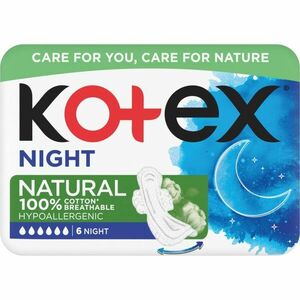 Kotex Natural Night egészségügyi betétek 6 db kép