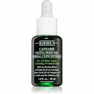 Kiehl's Cannabis Sativa Seed Oil Herbal Concentrate nyugtató szérum olajjal minden bőrtípusra, beleértve az érzékeny bőrt is 30 ml kép