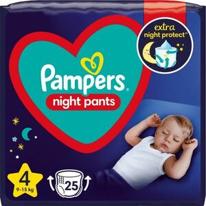 Pampers Night Pants Size 4 eldobható nadrágpelenkák éjszakára 9-15 kg 25 db kép