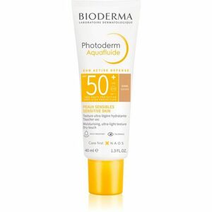 Bioderma Photoderm Aquafluid védő és tonizáló folyadék arcra SPF 50+ árnyalat Golden 40 ml kép
