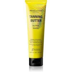 Makeup Revolution Beauty Tanning Butter tápláló vaj a testre önbarnító hatással árnyalat Ultra Dark 150 ml kép