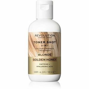 Revolution Haircare Toner Shot Blonde Golden Honey tápláló tonizáló maszk 3 az 1-ben árnyalat Blonde Golden Honey 100 ml kép