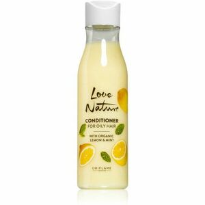 Oriflame Love Nature Organic Lemon & Mint könnyű kondicionáló hab zsíros hajra 250 ml kép