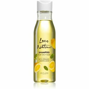 Oriflame Love Nature Organic Lemon & Mint mélyen tisztító sampon hab zsíros hajra 250 ml kép