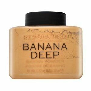 Makeup Revolution Baking Powder Banana Deep púder az egységes és világosabb arcbőrre 32 g kép
