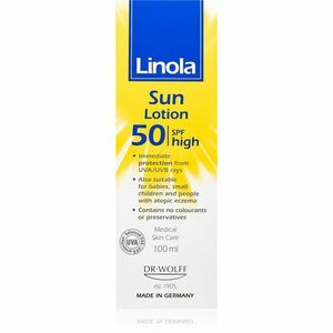 Linola Sun Lotion SPF50 napozókrém száraz és atópiás bőrre 100 ml kép