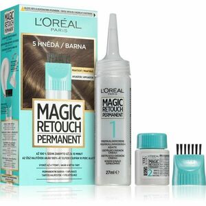 L’Oréal Paris Magic Retouch Permanent tonizáló festék a lenőtt hajra applikátorral árnyalat 5 BROWN kép