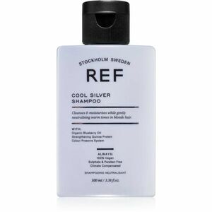 REF Cool Silver Shampoo ezüst sampon semlegesíti a sárgás tónusokat 100 ml kép