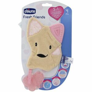 Chicco Fresh Friends Teething Cuddly Toy alvóka rágókával Girl 1 db kép