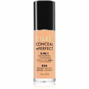 Milani Conceal + Perfect 2-in-1 Foundation And Concealer alapozó 02A Creamy Narural 30 ml kép