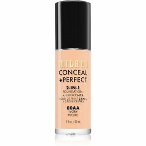 Milani Conceal + Perfect 2-in-1 Foundation And Concealer alapozó 00AA Ivory 30 ml kép