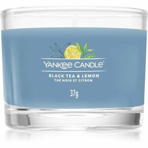 Yankee Candle Black Tea & Lemon viaszos gyertya glass 37 g kép