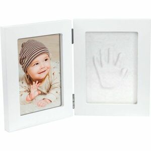 Happy Hands Double Frame Small baba kéz- és láblenyomat-készítő szett White 1 db kép