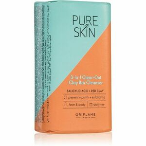Oriflame Pure Skin tisztító szappan agyaggal arcra és testre 75 g kép