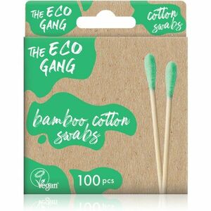 The Eco Gang Bamboo Cotton Swabs fültisztítók szín Green 100 db kép
