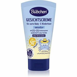 Bübchen Sensitive Sun Protection Face Cream SPF 50+ védő arckrém gyerekek számára SPF 50+ 6 m+ 50 ml kép