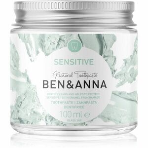 BEN&ANNA Natural Toothpaste Sensitive fogkrém üvegtégelyben érzékeny fogakra 100 ml kép