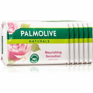 Palmolive Naturals Milk & Rose Szilárd szappan rózsa illattal 6x90 g kép
