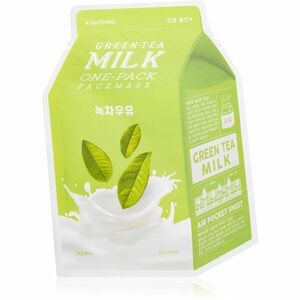 A’pieu One-Pack Milk Mask Green Tea nyugtató hatású gézmaszk kombinált és zsíros bőrre 21 g kép