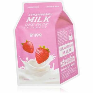 A’pieu One-Pack Milk Mask Strawberry fehérítő gézmaszk 21 g kép
