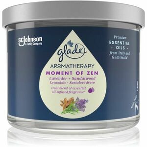 GLADE Aromatherapy Moment of Zen illatgyertya Lavender + Sandalwood 260 g kép