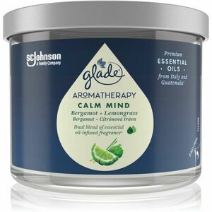 GLADE Aromatherapy Calm Mind illatgyertya Bergamot + Lemongrass 260 g kép