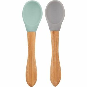 Minikoioi Spoon with Bamboo Handle kiskanál River Green/Powder Grey 2 db kép