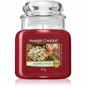 Yankee Candle Peppermint Pinwheels illatgyertya 411 g kép