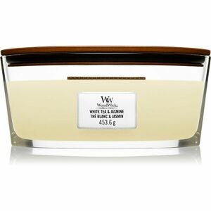 Woodwick White Tea & Jasmine illatgyertya fa kanóccal (hearthwick) 453.6 g kép