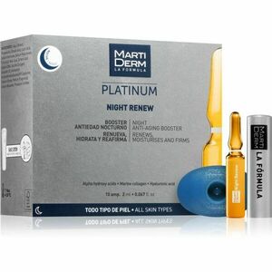 MartiDerm Platinum Night Renew hámlasztó peeling szérum ampullákban 10x2 ml kép