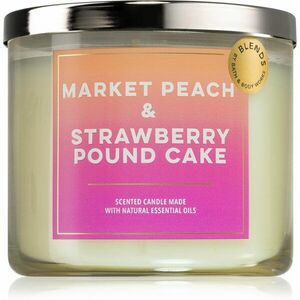 Bath & Body Works Market Peach & Strawberry Pound Cake illatgyertya 411 g kép