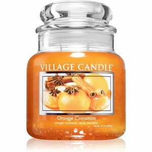 Village Candle Orange Cinnamon illatgyertya (Glass Lid) 396 g kép