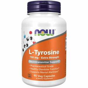 L-tirozin 750 mg Extra Strength - NOW Foods kép
