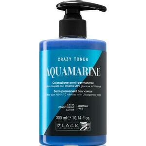 Féltartós Toner - Crazy Toner Aquamarine Black Professional, árnyalata Kék, 300 ml kép