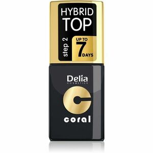 Delia Cosmetics Coral Nail Enamel Hybrid Gel zselés fedő körömlakk 11 ml kép