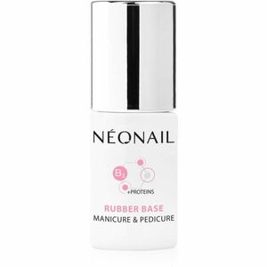 NeoNail Manicure & Pedicure Rubber Base bázis lakk zselés műkörömhöz proteinnel 7, 2 ml kép