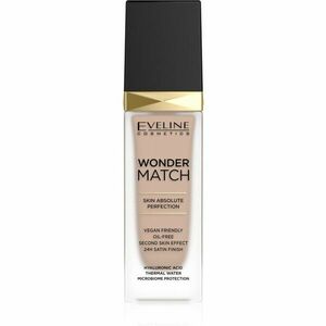 Eveline Cosmetics Wonder Match tartós folyékony alapozó hialuronsavval árnyalat 35 Sunny Beige 30 ml kép