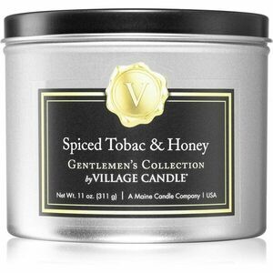 Village Candle Gentlemen's Collection Spiced Tobac & Honey illatgyertya alumínium dobozban 311 g kép
