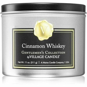 Village Candle Gentlemen's Collection Cinnamon & Whiskey illatgyertya alumínium dobozban 311 g kép